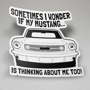 Mustang Sticker, Mustang 1st Generation, Classic Mustang, Mustang Fastback, Funny Sticker, Mustang Enthusiasts, Mustang Gift, Birthday Gift