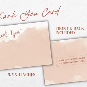 Thank You Card | Blank 5.5x4 inch | Digital Download only