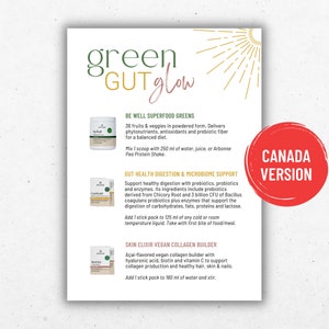 carte phosphorescente verte Arbonne | Version canadienne | Carte de 5 x 7 pouces | Téléchargement numérique uniquement