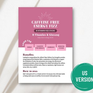Proefkaart cafeïnevrije bruisstick Arbonne | Digitaal bestand van 5 x 7 inch | ALLEEN digitale download