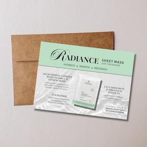 Masque en tissu éclat Arbonne | 4 x 6 pouces | Téléchargement numérique