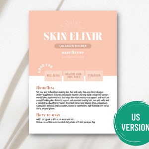 Proefkaart Arbonne Skin Elixer | Digitaal bestand van 5 x 7 inch | ALLEEN digitale download | Downloaden en afdrukken 