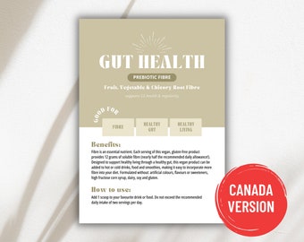 Arbonne GutGesundheit Fibre Sample Card - CANADA Version | 5 x 7 Zoll Digitale Datei | NUR Digitaler Download | Herunterladen + Drucken 
