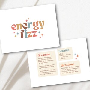 Voorbeeldkaart Arbonne Energy Fizz | 5 x 7 inch | ALLEEN digitale download | Downloaden en afdrukken 