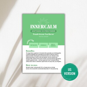 Arbonne InnerCalm-voorbeeldkaart | Digitaal bestand van 5 x 7 inch | ALLEEN digitale download | Downloaden en afdrukken 