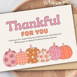 Bedankkaart Arbonne | Thanksgiving-kaart | Digitale download | 5 x 7 inch