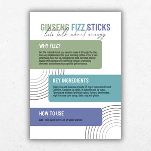Voorbeeldkaart Arbonne Fizz Stick | Digitaal bestand van 5 x 7 inch | ALLEEN digitale download