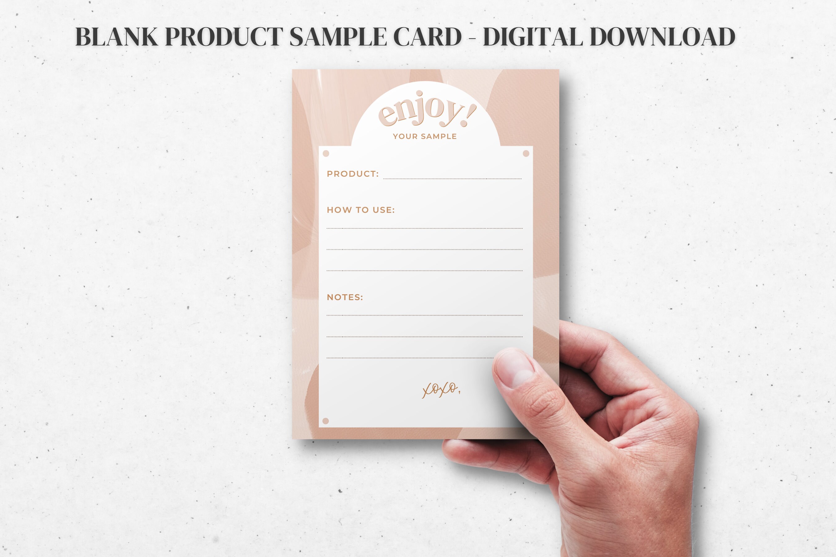 Blank Generic Sample Card | 4" X 6" Digital File | Digital Download ...