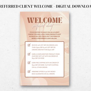 Arbonne Preferred Client Welcome Card | 4" x 6" | Digital Download ONLY | Download + Print