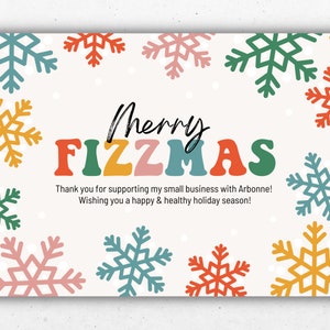Karta świąteczna Arbonne | Karta świąteczna Merry Fizzmas | Energy Fizz | TYLKO do pobrania cyfrowego