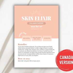 Proefkaart Arbonne Skin Elixir - CANADA-versie | Digitaal bestand van 5 x 7 inch | ALLEEN digitale download | Downloaden en afdrukken 