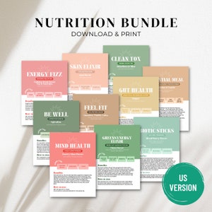 Arbonne Nutrition Sample Cards 10 pack Bundle | US Version Digital file | Digital Download ONLY | Download + Print 