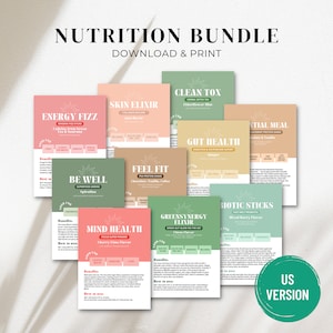 Arbonne Nutrition-voorbeeldkaarten, bundel van 10 | Amerikaanse versie Digitaal bestand | ALLEEN digitale download | Downloaden en afdrukken 