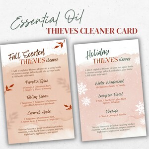 Thieves Cleaner Card | Essential Oils | Digital Download Only