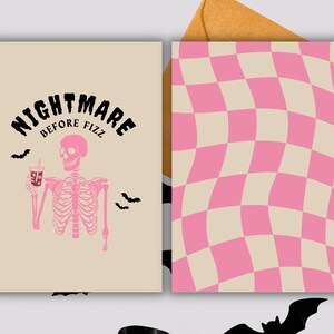 Halloween-kaart Arbonne | Nightmare Before Fizz | Proefkaart Arbonne roze en zwart | Fizz Stick | ALLEEN digitale download
