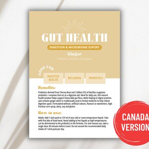 Arbonne GutHealth-monsterkaart - CANADA-versie | Digitaal bestand van 5 x 7 inch | ALLEEN digitale download | Downloaden en afdrukken 