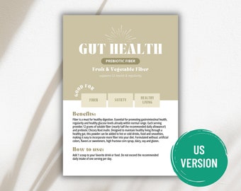 Arbonne GutGesundheit Fibre Musterkarte | 5 x 7 Zoll Digitale Datei | NUR Digitaler Download | Herunterladen + Drucken 