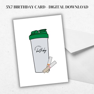 Have a fizzy birthday- Birthday Card | 5x7 inch | Digital Download ONLY | Download + Print 