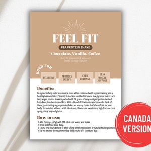 Arbonne FeelFit-eiwitmonsterkaart - CANADA-versie | Digitaal bestand van 5 x 7 inch | ALLEEN digitale download | Downloaden en afdrukken 