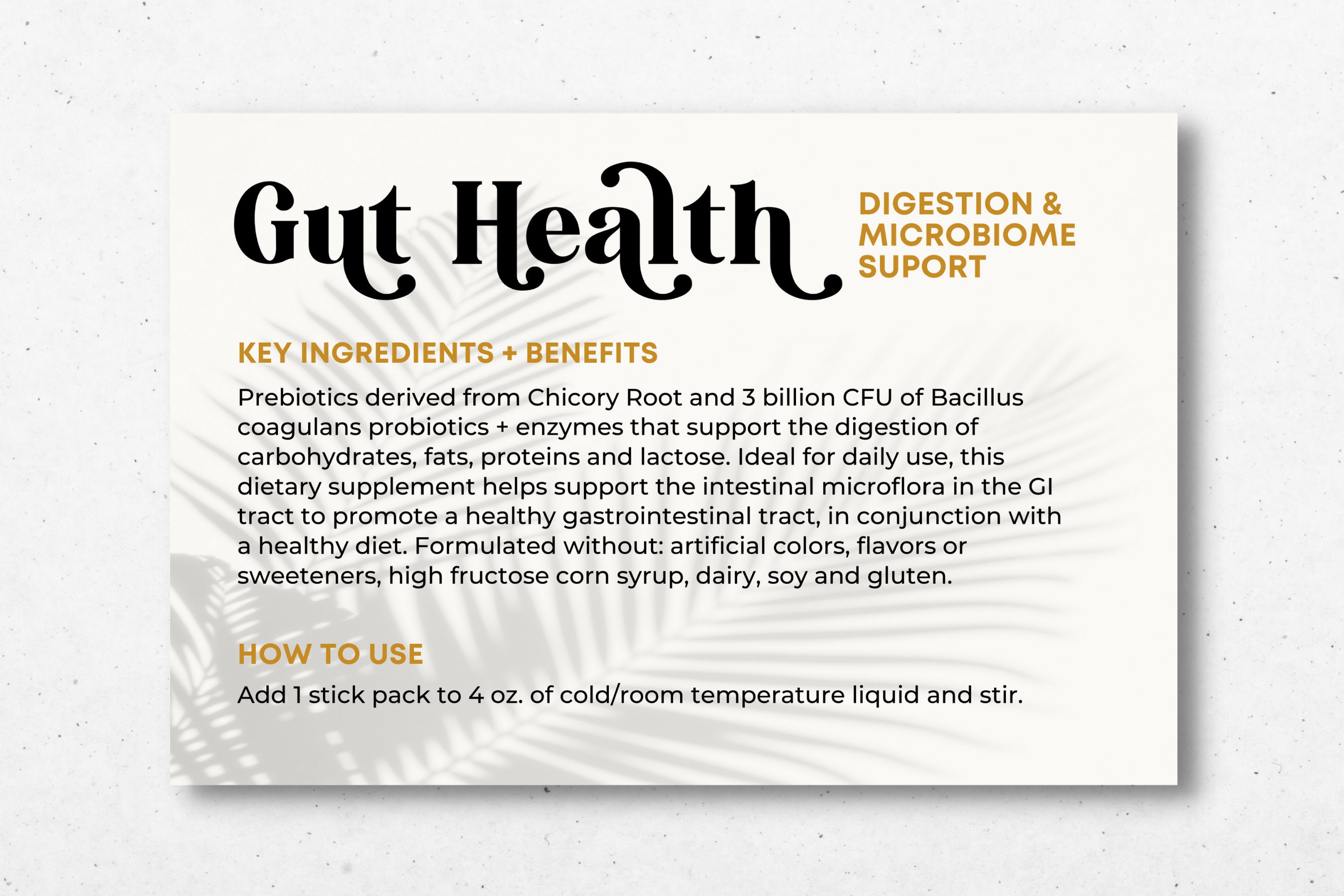 Arbonne Guthealth Sample Card 4" X 6" Digital File Digital Download