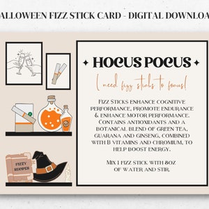 Hocus Pocus Ik heb bruisend nodig om me te concentreren | Arbonne-voorbeeldkaart | Fizz Stick | ALLEEN digitale download