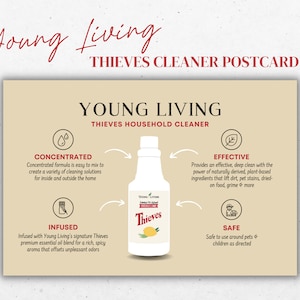 Young Living Thieves Cleaner Briefkaart | 4 x 6 inch | Digitale download