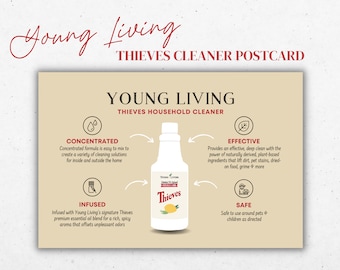 Young Living Thieves Cleaner Postcard | 4x6 inch | Digital Download