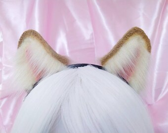 Beige regular lion ears kawaii fashion cosplay costume alternative grunge harajuku Neko kitten fairy kei cute pastel