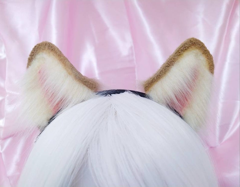 Beige regular lion ears kawaii fashion cosplay costume alternative grunge harajuku Neko kitten fairy kei cute pastel