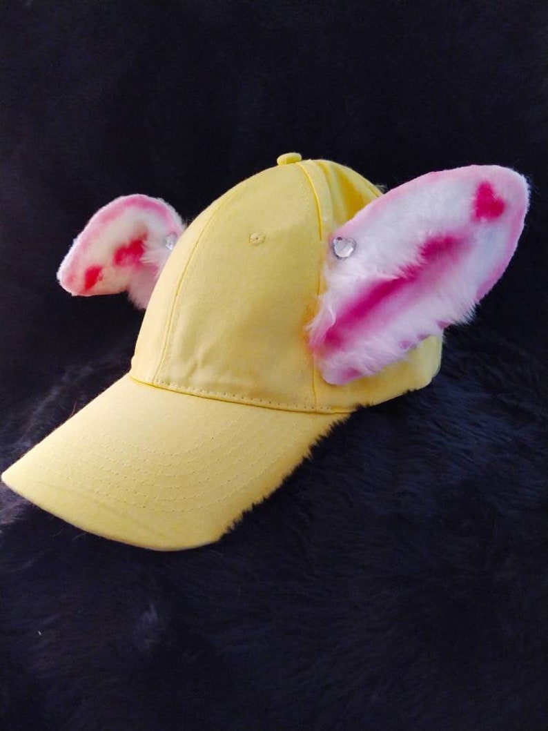 baseball cap with bunny ears