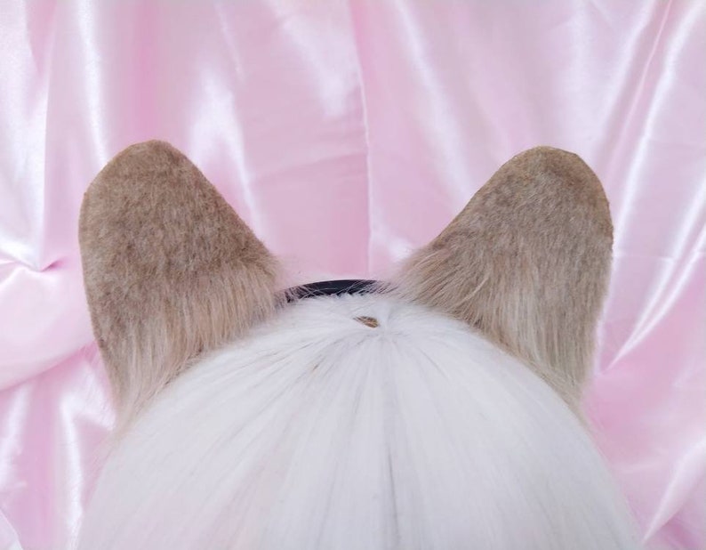 Beige regular lion ears kawaii fashion cosplay costume alternative grunge harajuku Neko kitten fairy kei cute pastel