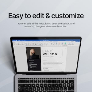 Professional Resume Template for Microsoft Word with Cover Letter | Resume Template with Photo | Executive Resume Template | CV Template image 6