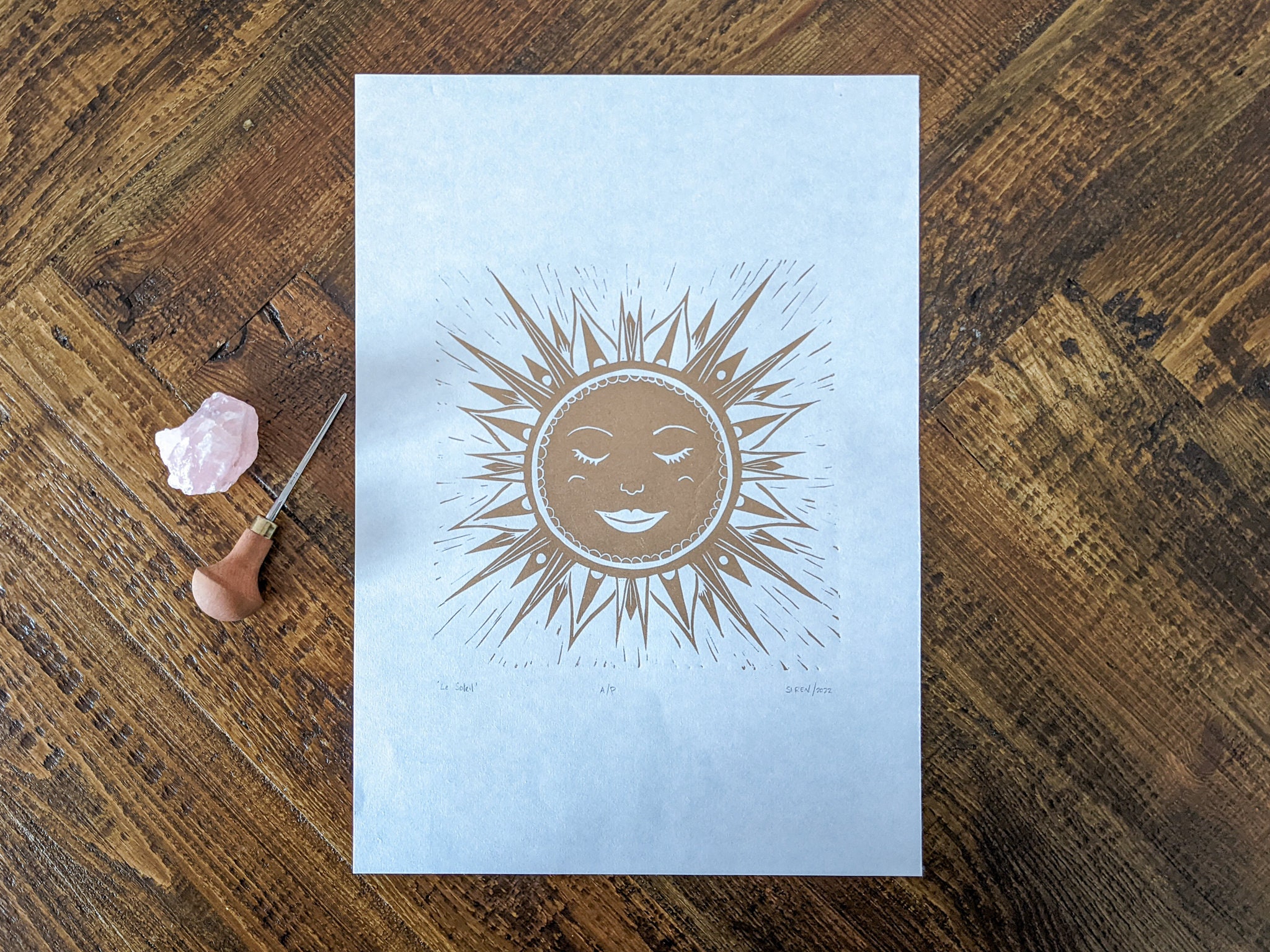 Carte tarot Soleil, lune, étoile Sister Paper - Pastel Shop