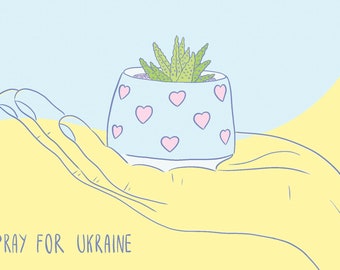 Send love Ukraine Send love Ukrainians Ukrainian  Blue and Yellow Postcard