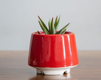 Red small cone plant pot S size for cactus or succulent, Color Mix, Ceramic planter for succulent cactus, Wedding favor