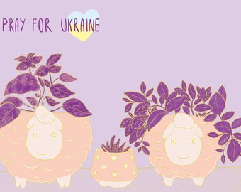 Pray for Ukraine Send love Ukrainians Ukrainian  Blue and Yellow Postcard