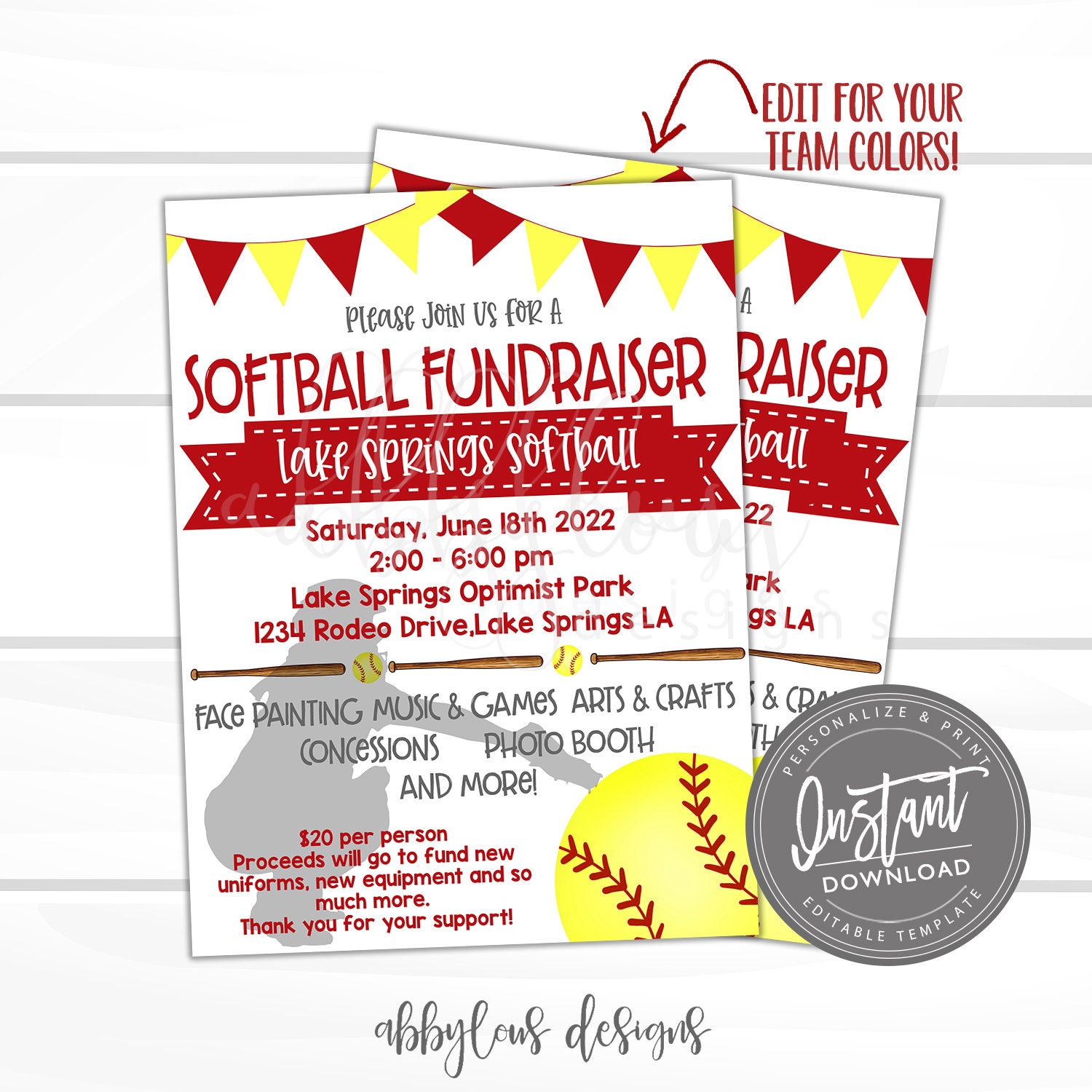 EDITABLE Softball Fundraiser Flyer Softball Fundraiser Etsy editable-softball-fundraiser-flyer-softball-fundraiser-etsy
