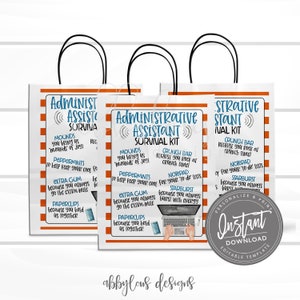 Kit de supervivencia de asistente administrativo EDITABLE imprimible, Día de las Secretarias, Idea de regalo de administrador, Folleto personalizado, Editar ahora, ACCESO INSTANTÁNEO