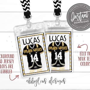 EDITABLE Hockey Luggage Bag Tags, Printable Backpack Tags, Personalized Backpack Tags, Personalized Name Luggage Tags, INSTANT ACCESS