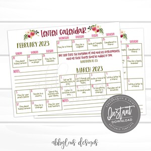 Lenten Calendar - Etsy