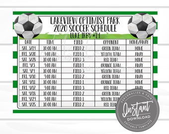 EDITABLE Soccer Game Schedule Printable, Practice Schedule, Summer Ball Schedule, Editable Schedule, Editable File, Digital Template, - Etsy EDITABLE Soccer Game Schedule Printable, Practice Schedule, Summer Ball Schedule, Editable Schedule, Editable File, Digital Template, - Etsy