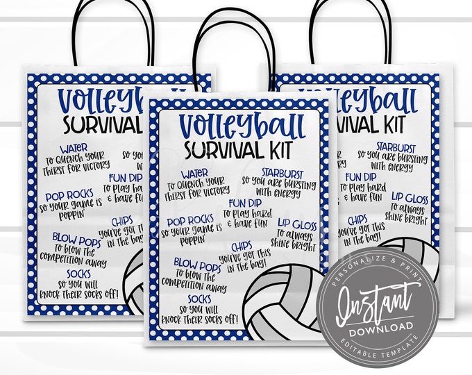 EDITABLE Dance Survival Kit Printable, Gift Bag Printable, Printable ...