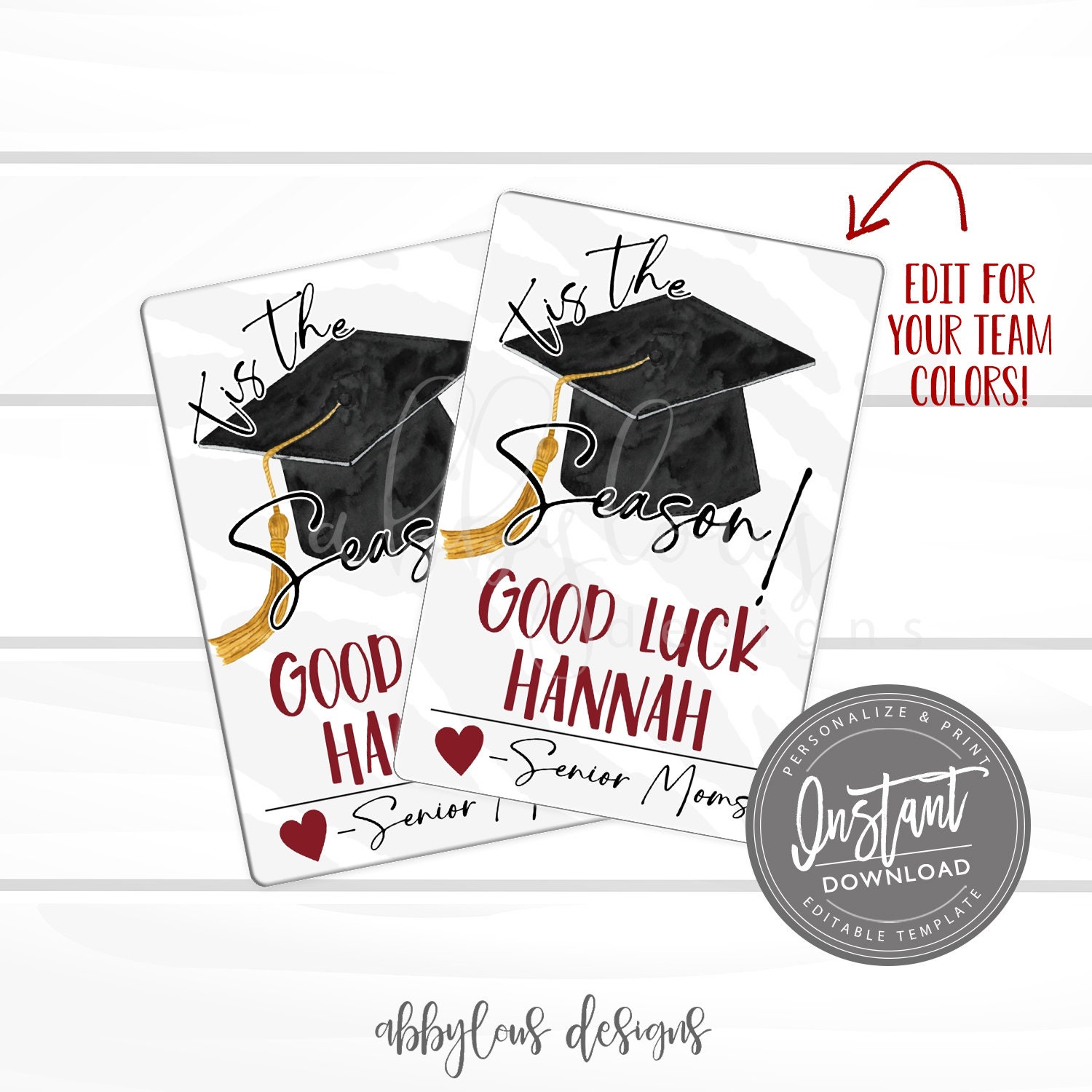 EDITABLE Graduation Good Luck Tags, Printable Graduation Tags ...