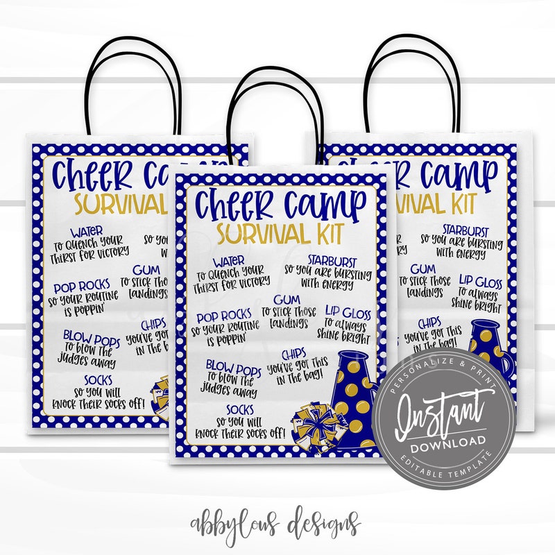 Cheer Survival Template - Etsy