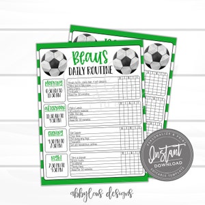 EDITABLE Daily Routine Schedule Printable, Daily Schedule, Daily Routine Schedule, Daily Chores, Any Age, Editable File, Digital Template,