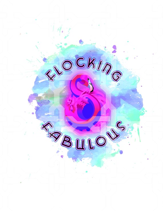 Download Flocking Fabulous Flamingo Watercolor Waterslide Svg For Etsy