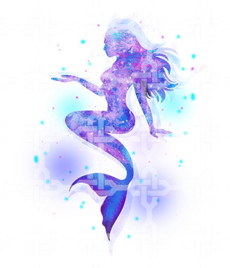 Download Mermaid Watercolor Sublimation SVG Stainless Steel Tumbler | Etsy