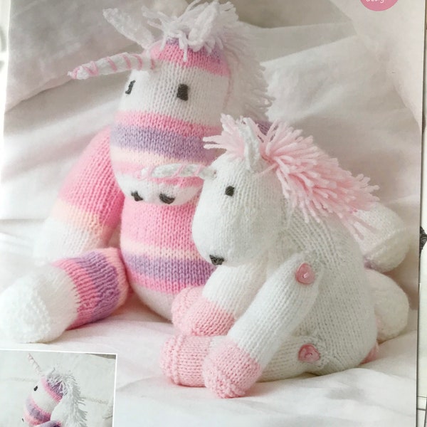 Knitting pattern,Stylecraft DK 9276, unicorn toy knitting pattern