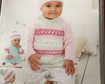 Knitting pattern, original Stylecraft DK 9269, baby, tunic, baby hat, knitting pattern