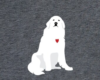 love my dog, Great Pyrenees cozy sweatshirt, heart my dog sweater for women, dog gifts for new dog, cute shirt for dog grandma, unisex shirt